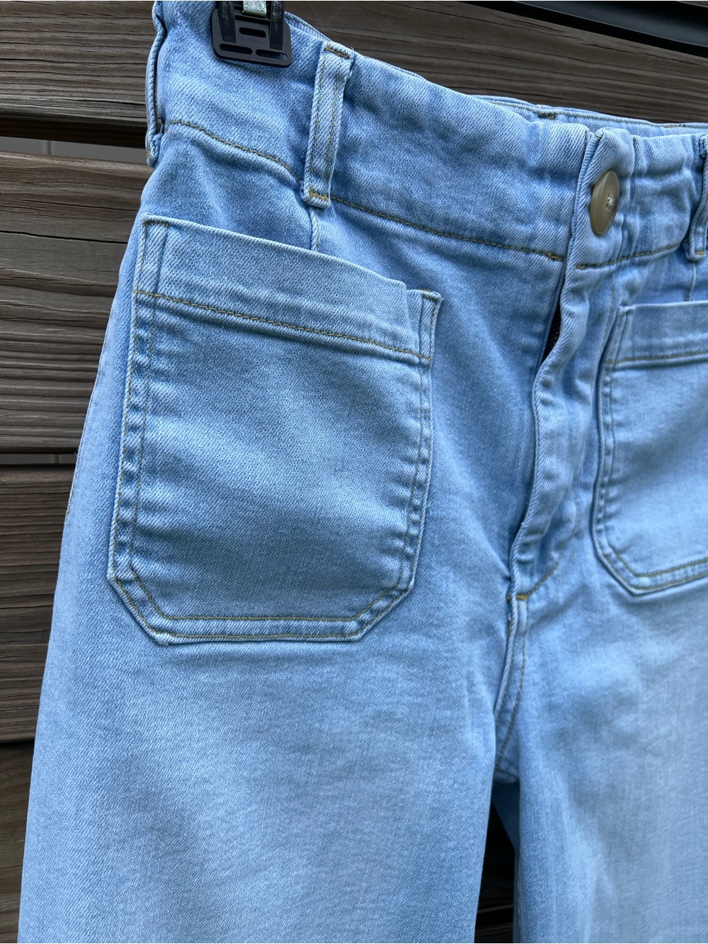 Anthropologie Maeve Colette High-Rise Wide-Leg Cropped Jeans SZ 27 Light Wash - Picture 3 of 13